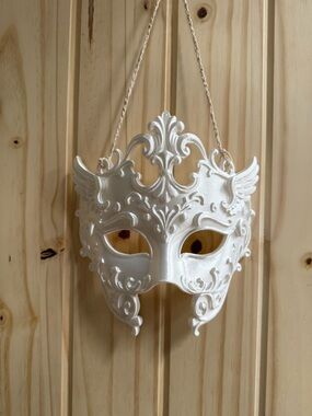 3-D Printed Celestial Guardian Angel Wall Mask white PLA Decorative Wall Mounted